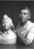 POSTCARD: Herge's Tintin Bust Portrait